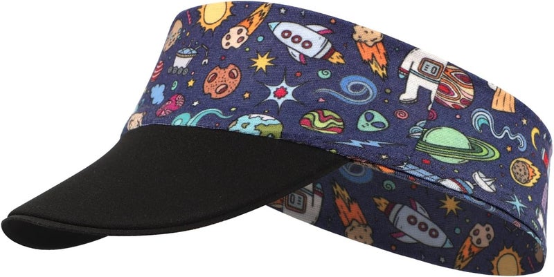 Holiberty Kids Boys Girls Quick Dry Cooling Sun Visor Beach Hat UPF50 Elastic Sports Headbands Summer Tennis Golf Cap Sun Hat Age 3-12 - Image 3